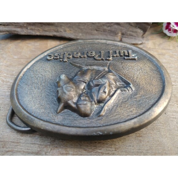 Vintage Turf Paradise Souvenir Belt Buckle // Horse Racing Memorabilia - Picture 4 of 10